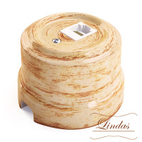 Розетка керамика компьютерная RJ45 Cat 6e, кедр Lindas 32124