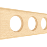 Рамка 3 местная деревянная (внутренний монт.), прямоугольник, Без тонировки, Лахта ТМ МезонинЪ GE70863-00