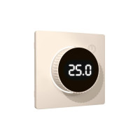 Лицевая панель терморегулятора теплого пола электронного, Бежевый матовый, ALFA Quant Ambrella Volt AP3258