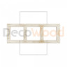 Рамка 3 местная деревянная под электрику JUNG/ABB Basic, белый-золото, DecoWood РЮАМ3-БЗ