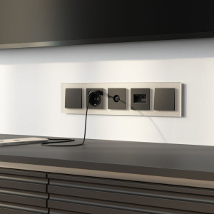 Рамка 5 местная стекло soft-touch, Шампань, Senso Werkel W0053111