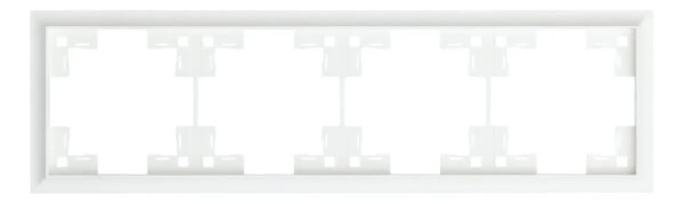 Рамка 4 местная, Белый сатин, Standart Rikett 35840 MW