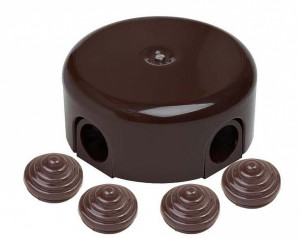 Распаечная коробка керамика D78х30 коричневый Bironi B1-521-02-K
