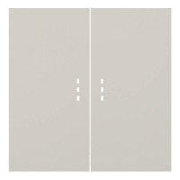 Лицевая панель выключателя 2 кл. перекрестного с подсветкой, Лен, Rikett 35615 LN