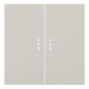 Лицевая панель выключателя 2 кл. перекрестного с подсветкой, Лен, Rikett 35615 LN