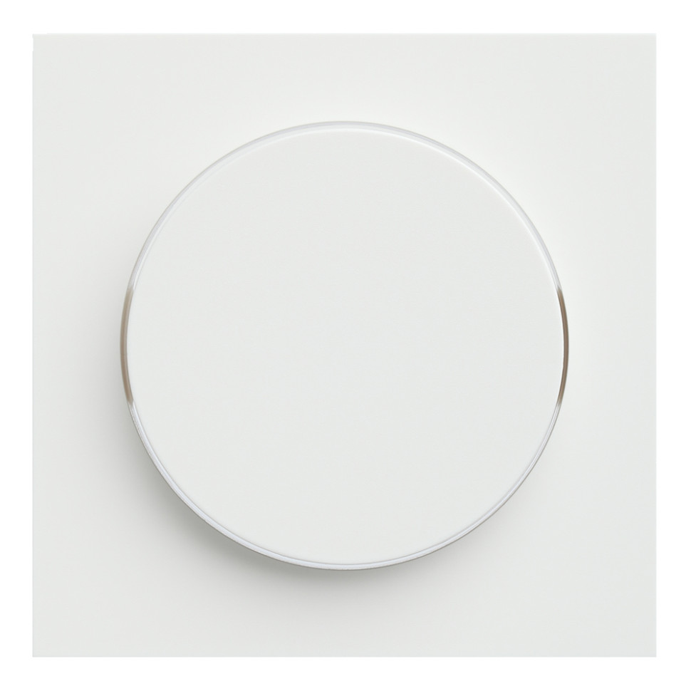 Лицевая панель для поворотного диммера, Белый сатин, Rikkett 35721 MW