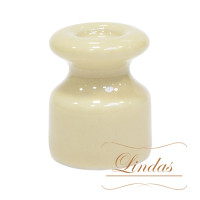 Кабельный изолятор керамика, слоновая кость Lindas 12009