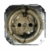 Ретро розетка керамика с 3/К, мрамор, Retrika Colony RSV-80006