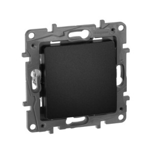 Выключатель 1 клав. перекрестный, антрацит, Etika Legrand 672609