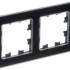 Рамка 2 местная, натуральное стекло, Черный, AtlasDesign SE ATN361002