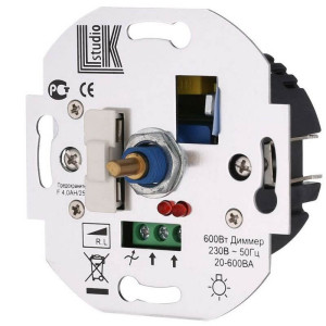 Механизм диммера с индикатором и предохранителем, Vintage LK Studio 887200-1