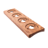 Рамка 4 местная деревянная на бревно D260 мм, ясень в масле, DecoWood ОМРкв4М-260