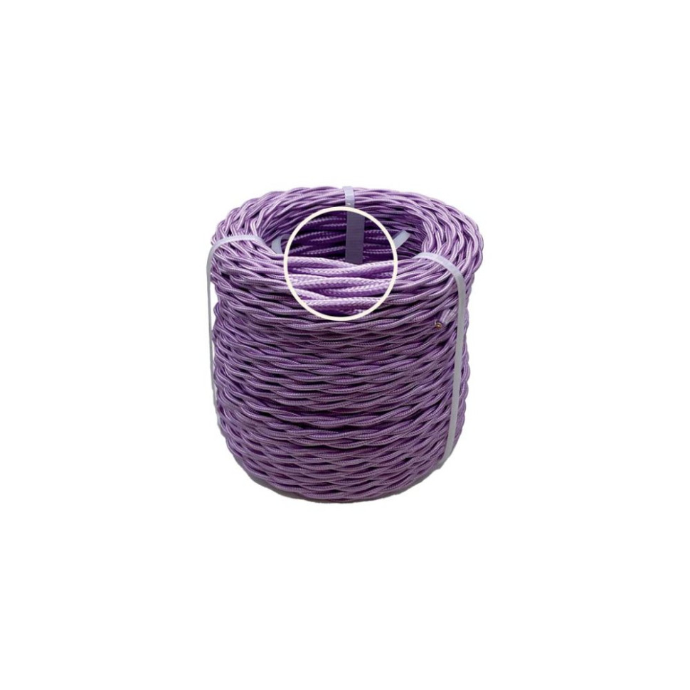 Ретро кабель витой 3x4  Сиреневый шелк, Edisel ПРВ (1 метр)
