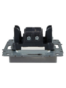 Выключатель 1 кл. проходной с подсветкой, Алюминий, Brite IEK BR-V12-1-10-K47