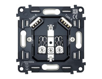 Механизм розетки с З/К и USB зарядкой А+А, Quant Ambrella Volt VM155