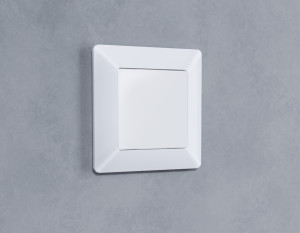 Лицевая панель заглушки с суппортом, Белый матовый, ALFA Quant Ambrella Volt AP1360