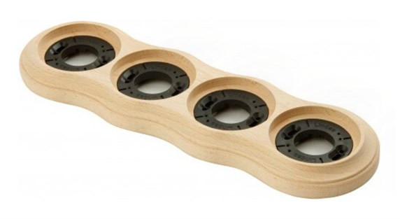 Рамка 4 местная деревянная 98x240 на бревно, Бук натуральный Lindas 25960