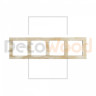 Рамка 4 местная деревянная под электрику JUNG/ABB Basic, белый-золото, DecoWood РЮАМ4-БЗ