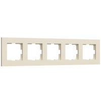 Рамка 5 местная пластик, Айвори матовый, Slab Werkel W0052962
