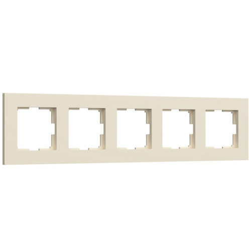 Рамка 5 местная пластик, Айвори матовый, Slab Werkel W0052962