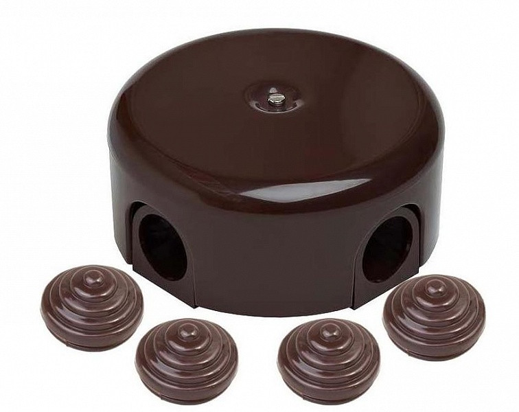 Распаечная коробка керамика D110х35 коричневый Bironi B1-522-02-K
