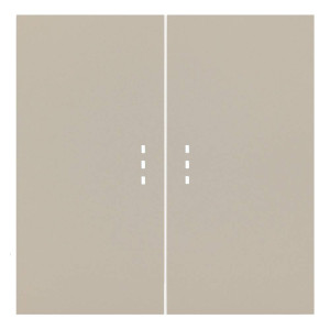 Лицевая панель выключателя 2 кл. перекрестного с подсветкой, Латте, Rikett 35615 LT