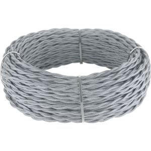 Ретро кабель витой 2x1,5 серый (50м) Werkel a041894 (W6452515)