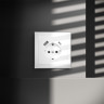 Розетка c З/К, шторками и USB зарядкой A+C, Белый матовый, Voltum S70 VLS040502 Розетка c З/К, шторками и USB зарядкой A+C, Белый матовый, Voltum S70 VLS040502