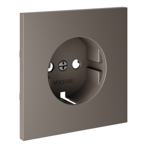 Лицевая панель для розетки с З/К, Капучино, S70 Voltum VLS000614