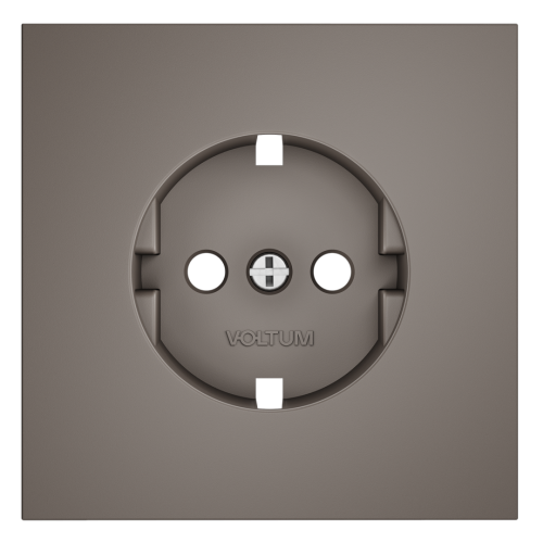 Лицевая панель для розетки с З/К, Капучино, S70 Voltum VLS000614