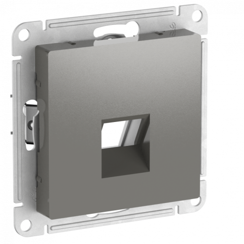 Лицевая панель для розетки компьютерной RJ45 Keystone, Сталь, AtlasDesign SE ATN000984