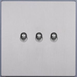 Выключатель тумблерный 3 кл. (внутренний монт.), Никель, Bilbao Salvador SJAN55A5A3