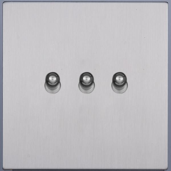 Выключатель тумблерный 3 кл. (внутренний монт.), Никель, Bilbao Salvador SJAN55A5A3