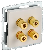 Аудиорозетка, Бежевый, Brite IEK BR-S40-K10