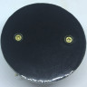 Распаечная коробка D80 из керамики с круглой крышкой, подложка вишня, чёрный глянец, ЦИОН РК-ЧГ1