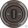 Выключатель кнопочный 1 кл. перекрестный, коричневый глянцевый, Katy Paty BRGSl7 