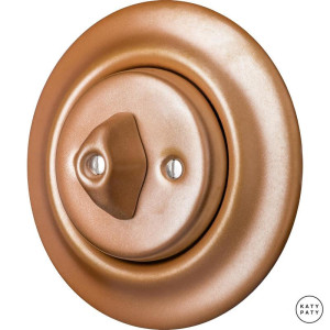 Выключатель поворотный 1 кл. перекрестный, медь матовая, Katy Paty CUG7