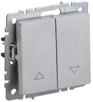 Выключатель жалюзи, Алюминий, Brite IEK BR-V15-0-10-K47
