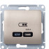 Розетка USB для быстрой зарядки, тип C 65ВТ, Титан, AtlasDesign SE GSL000427
