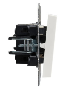 Выключатель 1 кл. проходной с подсветкой, Белый, Brite IEK BR-V12-1-10-K01