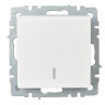 Выключатель 1 кл. проходной с подсветкой, Белый, Brite IEK BR-V12-1-10-K01
