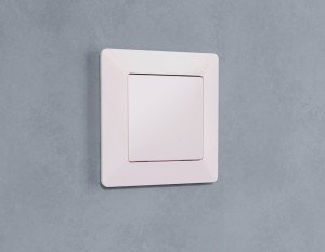 Лицевая панель заглушки с суппортом, Жемчуг, ALFA Quant Ambrella Volt AP2160