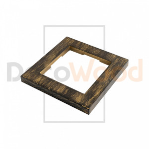 Рамка 1 местная деревянная под электрику JUNG/ABB Basic, черный-золото, DecoWood РЮАМ1-ЧЗ