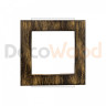 Рамка 1 местная деревянная под электрику JUNG/ABB Basic, черный-золото, DecoWood РЮАМ1-ЧЗ