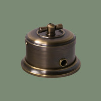 Выключатель латунный 2 кл. (4 положения), темная латунь, ДИП-200 Romatti D123-5