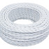 Ретро кабель витой 2x2,5 Белый/Матовый, Bironi B1-425-71 (1 метр)