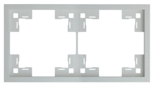Рамка 2 местная, Серебро, Standart Rikett 35820 SV