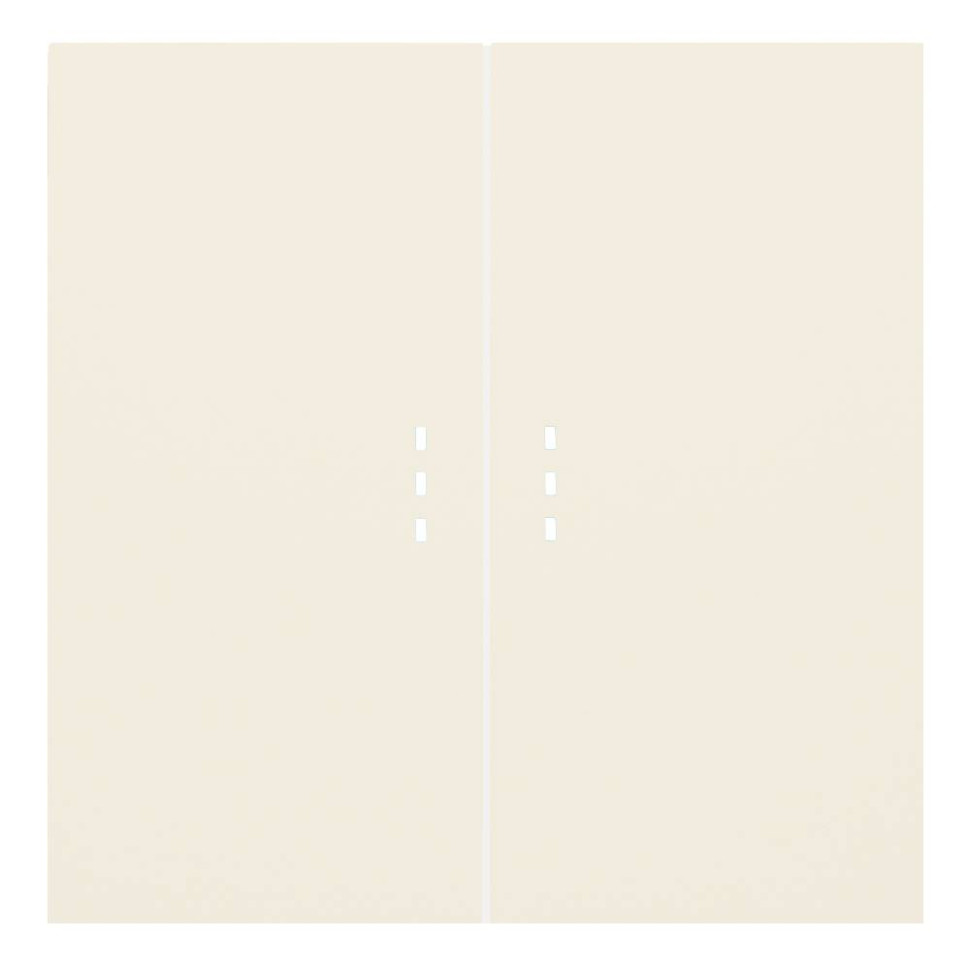 Лицевая панель выключателя 2 кл. перекрестного с подсветкой, Кремовый сатин, Rikett 35615 MC