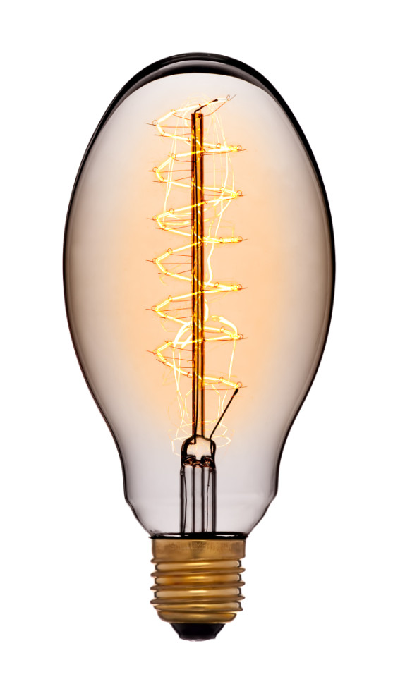 Ретро лампа накаливания E75 F5+ 60Вт Е27, прозрачная Sun Lumen 053-686