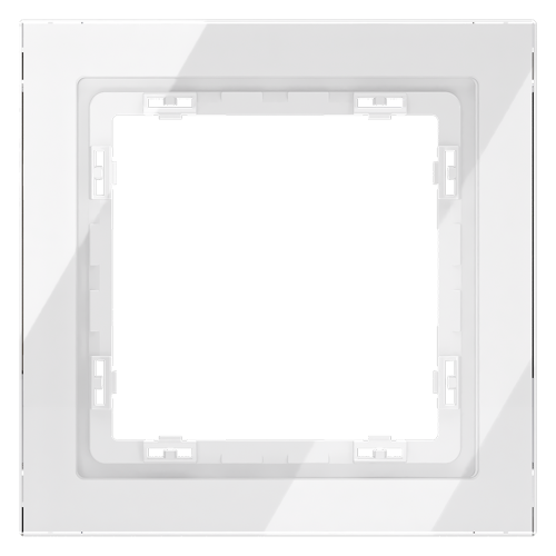 Рамка 1 местная, стекло, Белый, Voltum S70 VLS110101